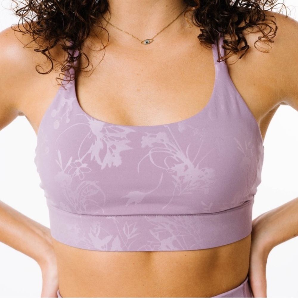Zyia Light Lilac Floral Double
Strap Bra